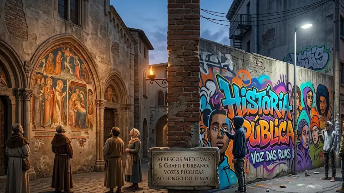 O que o grafite urbano tem em comum com os afrescos medievais: arte pública e mensagem